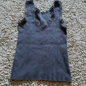 Brandy Melville Charcoal Lace Trim Camisole